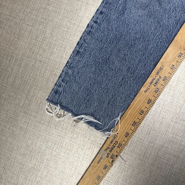 Agolde denim button fly‎ raw hem Ripley jeans size 24 - Image 9