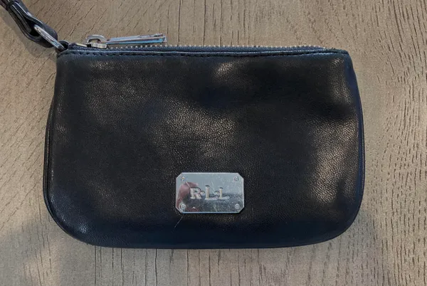 Ralph Lauren Like new black leather wristlet. Sz 7”x4.5” - Image 2