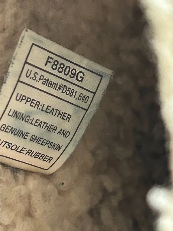 UGG Swell Tall Winter Black Leather Sheepskin Tasman Boots Size 8 - Image 12