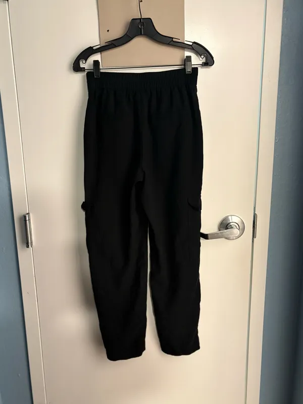 A New Day Women's Black Pants Elastic Waist Pocket Solid Regular Fit Small - Image 7