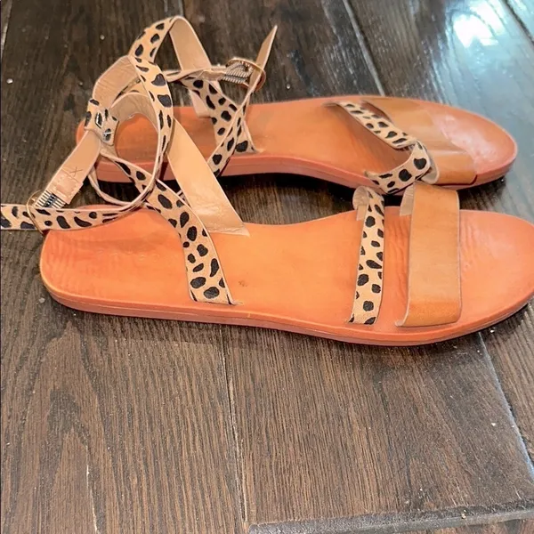 Leopard Print Strappy Sandals size 8 - Image 2