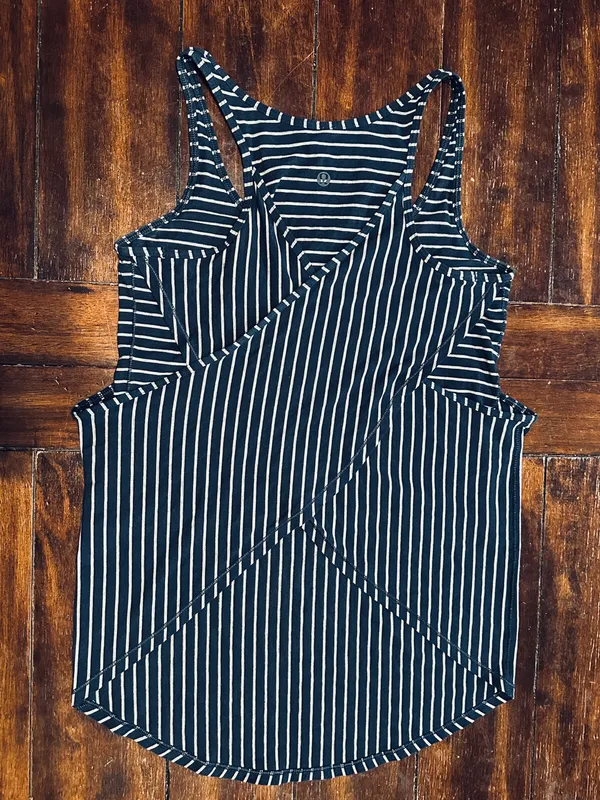 Lululemon Vita Racer Tank - West2east Stripe Inkwell Heathered Medium Grey - 4 - Image 8