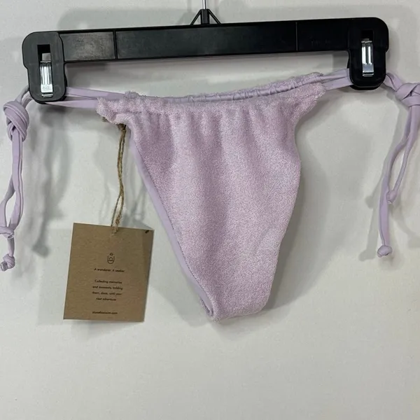 Stone Fox SWIM AURA BOTTOM in Orchid‎ Petal Terry Medium NWT - Image 4