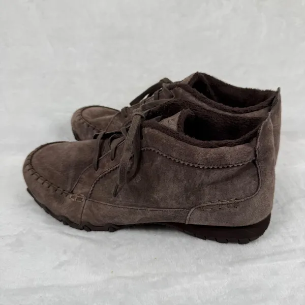 Skechers‎ Relaxed Fit Womens 10 Brown Suede Faux Fur Memory Foam Boots - Image 9