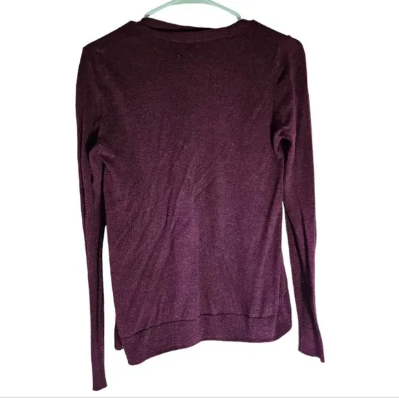 Old Navy Plum/Maroon Cardigan Size X-Small - Image 2