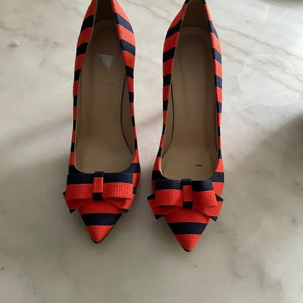 J Crew Collection bow pumps in stripe - Image 2