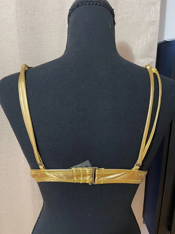 Triangle bralette Gold Size M - Image 3