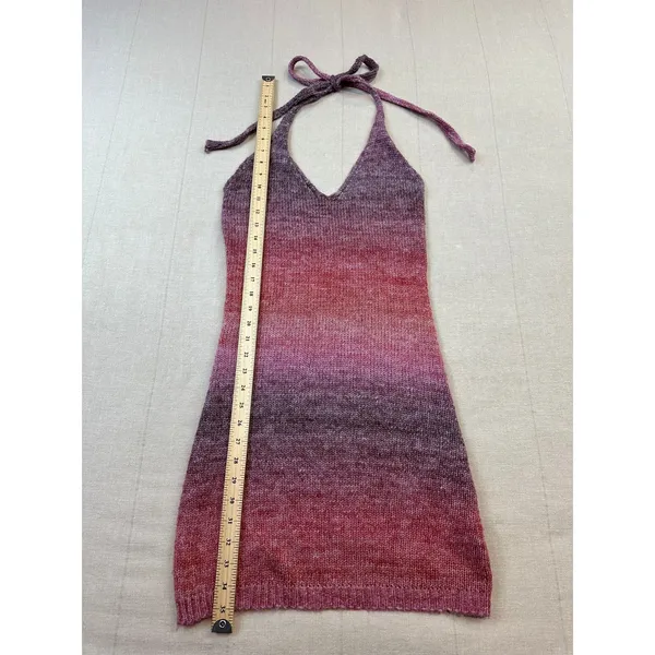 Princess‎ Polly | Blair Halter Mini Dress Pink Ombre Knit | Women's S/M - Image 5