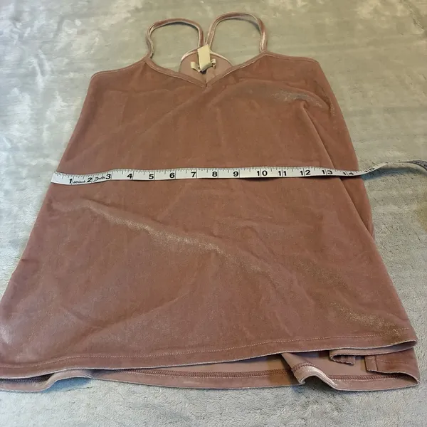 Madewell Blush Pink Crushed Velvet Cami And Shorts Womens XS Casual Sleeveless - Image 7