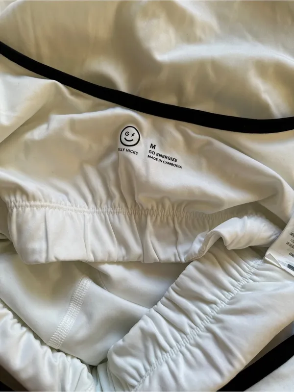GILLY HICKS by HOLLISTER Energize Active Scoop Tennis Athletic Dress White Sz. M - Image 7