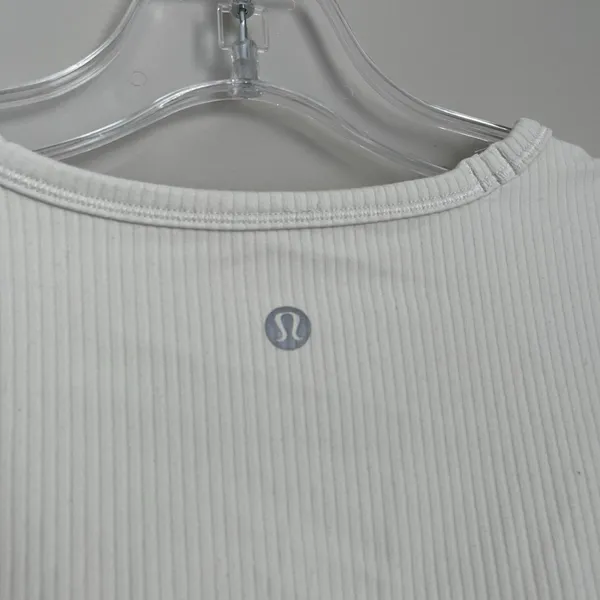 Lululemon Size 6 All It Takes Ribbed Nulu Long Sleeve Shirt Bone White - Image 4