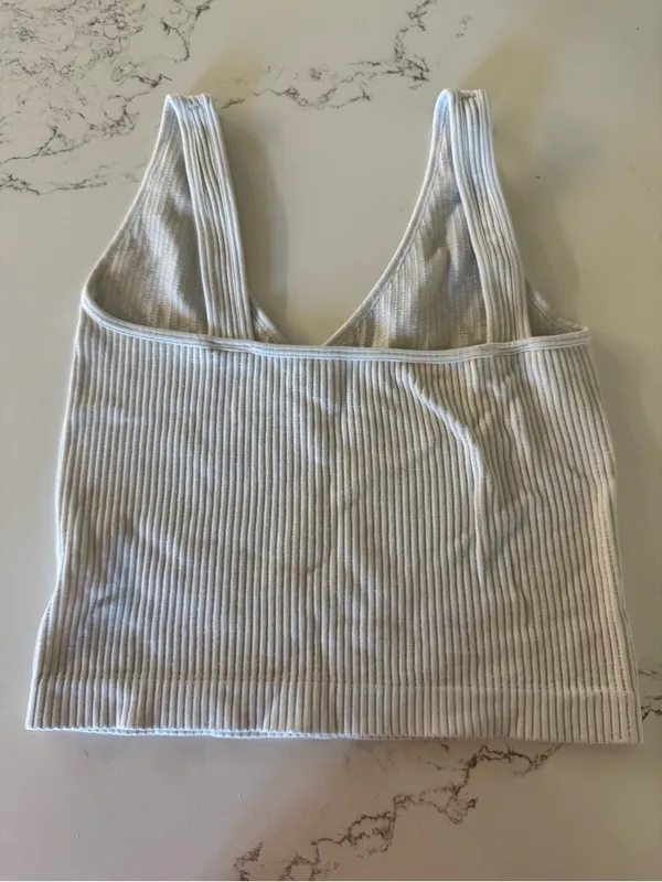 Rib Ribbed Brami Crop Tank Free People Size Medium - Image 3