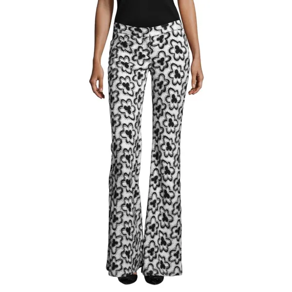 Alexis Dagmar Wildflower Flare-Leg‎ Pants Black White Sz S - Image 2