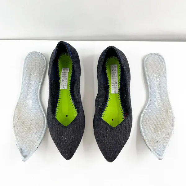 Rothy's The Point Ballet Knit Flats Gray 7 - Image 5