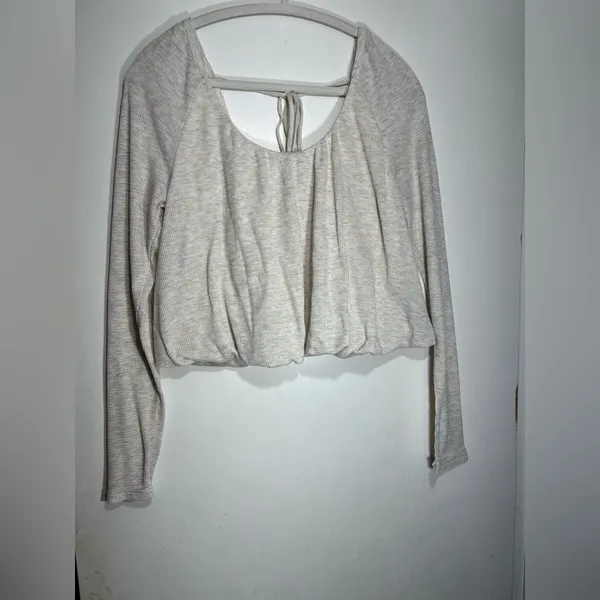 FREE PEOPLE | WE THE FREE Bondi Thermal Semi Crop Long Sleeve Top Women's Size M - Image 3