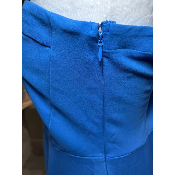 Hollister Royal Blue Strapless Skater Skirt Dress Large Corset Top‎ Stretch - Image 6
