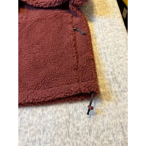 Alpine Design Womens M‎ Sherpa Fleece Pullover Quarter Snap Neck Dark Auburn NWT - Image 5