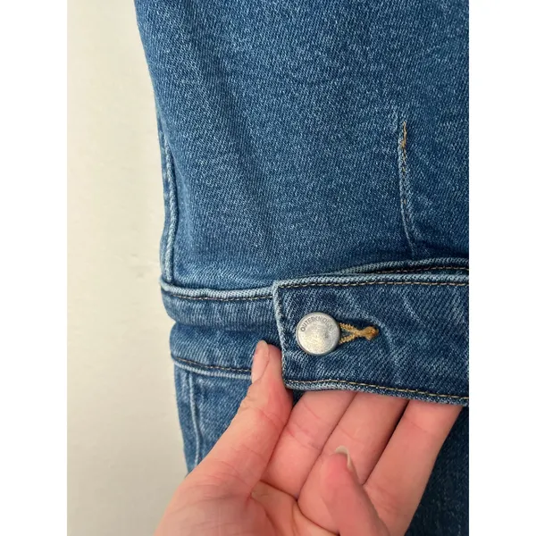 Outerknown Small Denim Vintage Style Jean Romper Collared Button Down Blue - Image 7