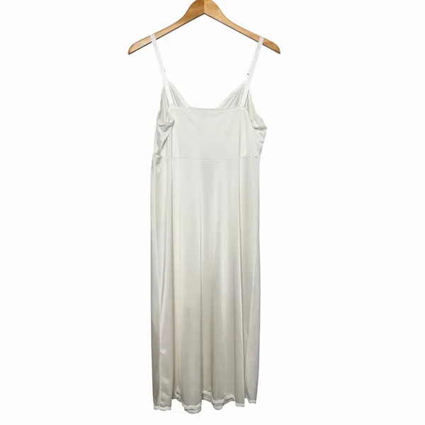 Vintage Ivory Lace Satin Slip Dress Size 36 Coquette‎ Romantic Bridal Lingerie - Image 4
