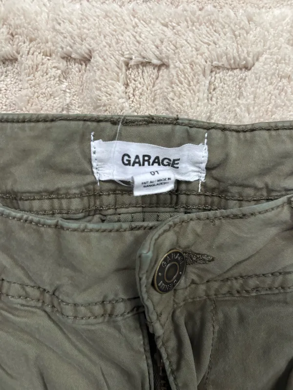 Army Green Garage Cargo Pants - Image 4
