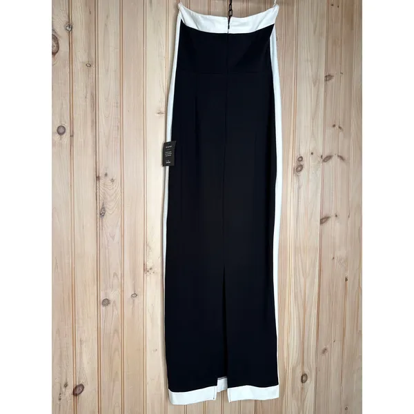 NWT Lulus Impressive Edge Black Color Block Strapless Midi Dress Party Size XS - Image 5