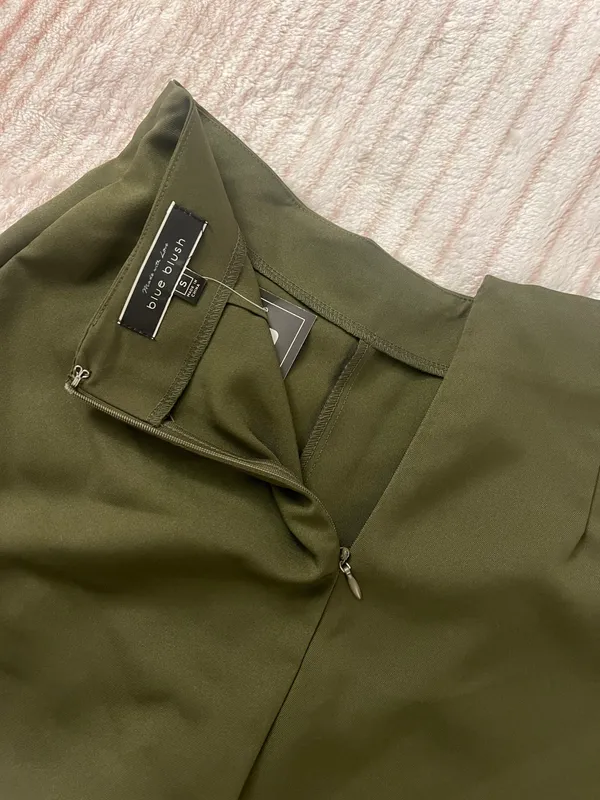 Blue Blush Wrap Olive Mini Skort - Image 3