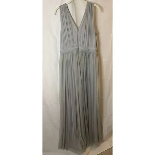 NWT Lulus How Charming Light Grey Swiss Dot Sheer Overlay Maxi Dress sz. 1X - Image 5