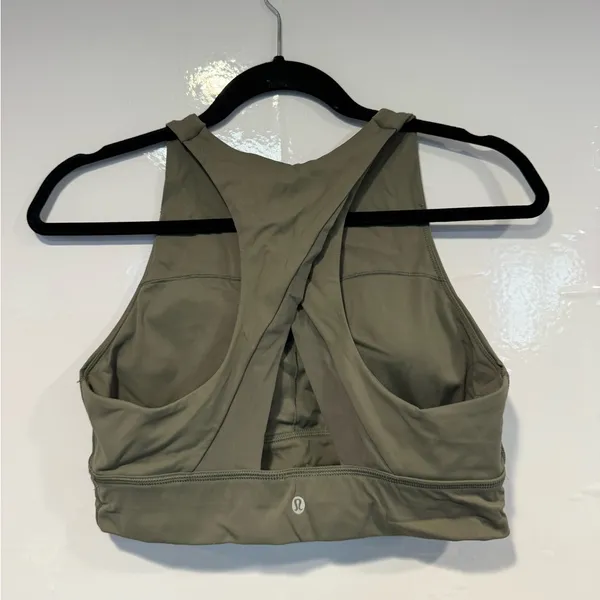 Olive Green mesh open back Lululemon bra‎ - Image 4