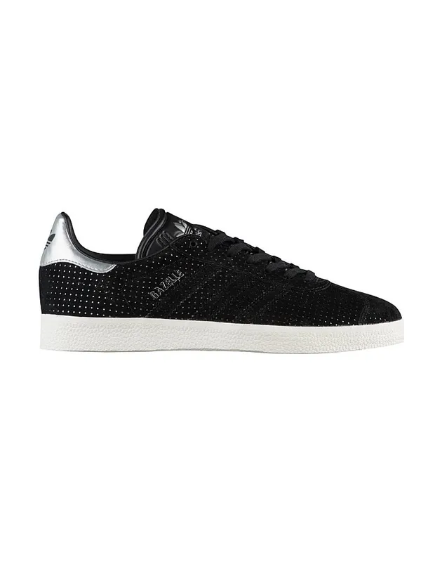 Adidas Gazelle Core Black suede Silver Metallic polka dots shoe sneakers 6.5 38 - Image 2