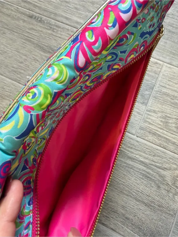 Lilly Pulitzer Agenda Folio Organizer Pink Multi Zip Case iPad Tablet 10x12.5" - Image 5