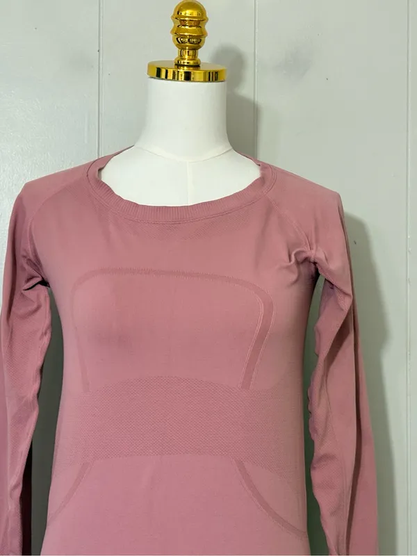 Lululemon Swiftly Tech Long Sleeve Shirt Pink Running Top Tagless - Image 2