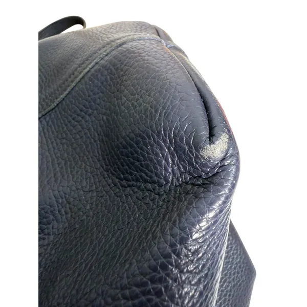 Cuyana Navy Blue Pebbled Leather Slouchy Shoulder Bag - Image 4