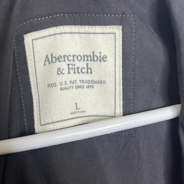 Abercrombie & Fitch Gray Drape Moto Cargo Utility bomber Jacket - Image 4