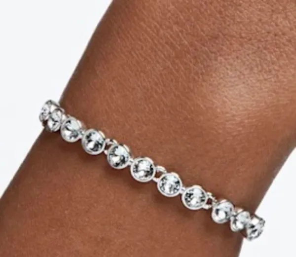 Swarovski Crystal and Rhodium classic tennis bracelet - Image 2