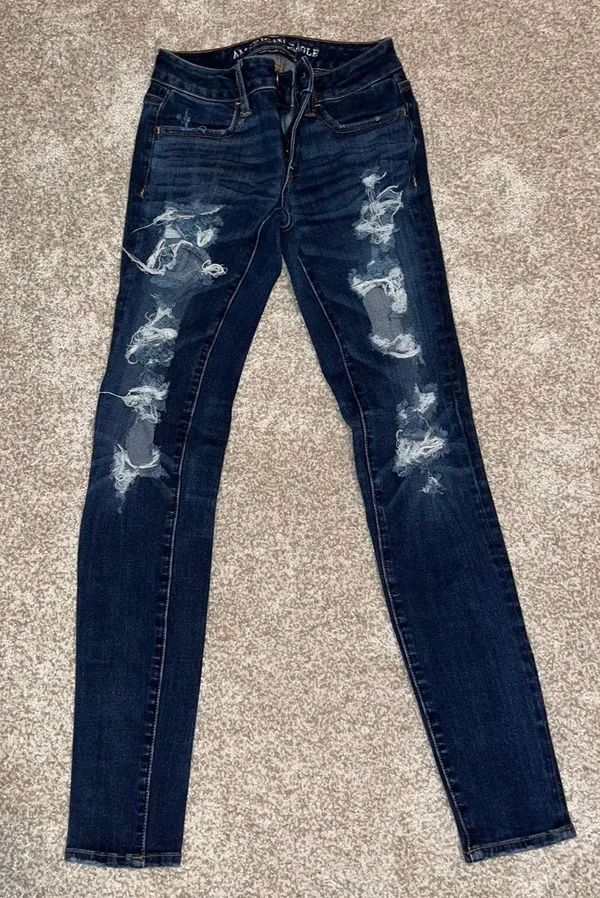 American Eagle Ripped Dark Denim jeans - Image 2