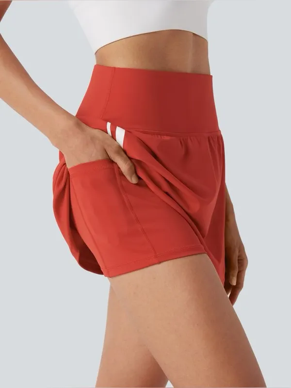 Halara SoftlyZero High Waisted Tummy Control 2-in-1 Color Block Mini Skort - Image 6