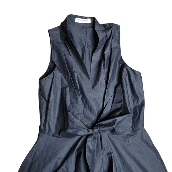 Amanda Uprichard Navy Blue Tie‎ Front Dress Size: M - Image 5