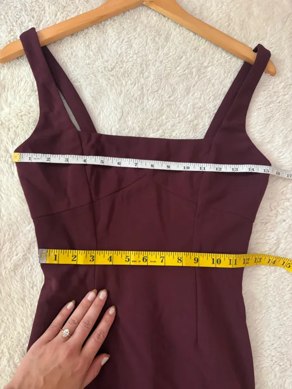 Lulus Vibrant Allure Plum Square Neck Sleeveless Bodycon Midi Dress Size XS Sexy - Image 7