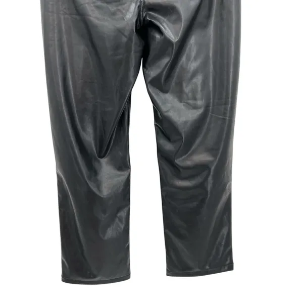 Abercrombie Curve Love Vegan Leather 90s Relaxed Pants Faux Leather Black 34 18L - Image 9