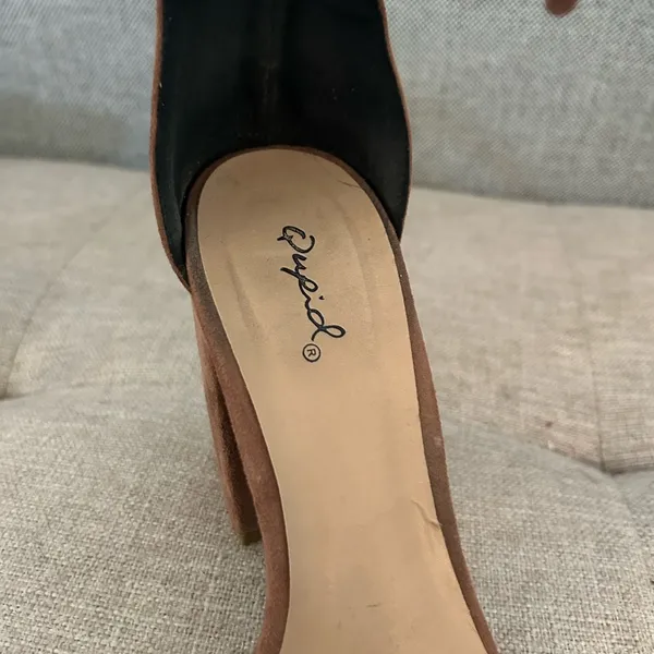 Brown Suede Block Heels - Image 4