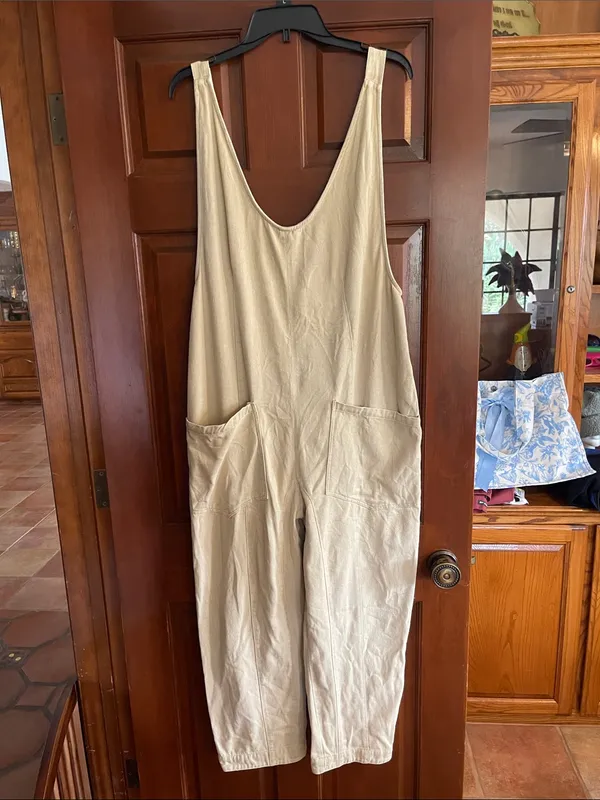 EE•••Some mineral washed scoop neck two pocket jumpsuit size medium - Image 2