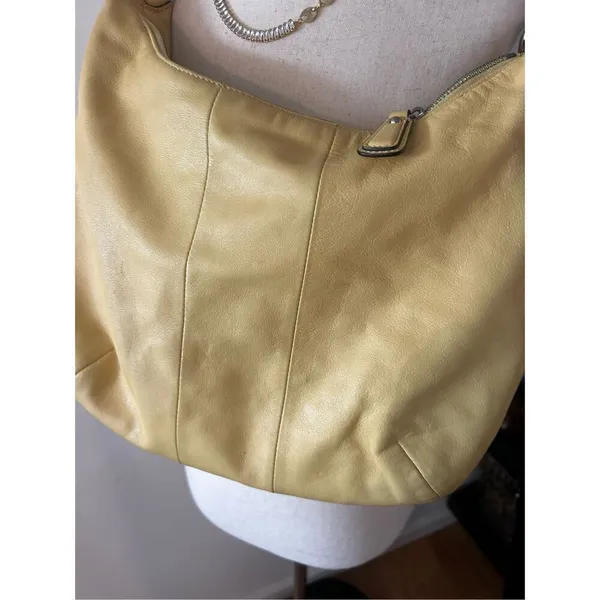 Coach yellow hobo shoulder bag leather - Image 3