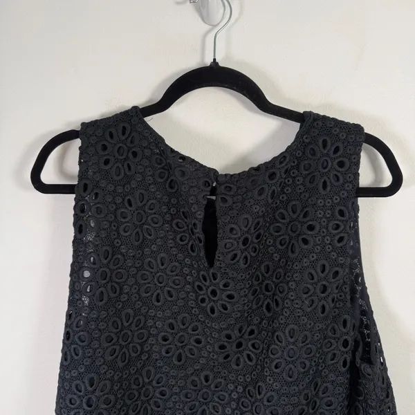 Hill House Charlie Black Crochet Lace Scallop Dress‎ Shift Mini Preppy Womens XL - Image 7
