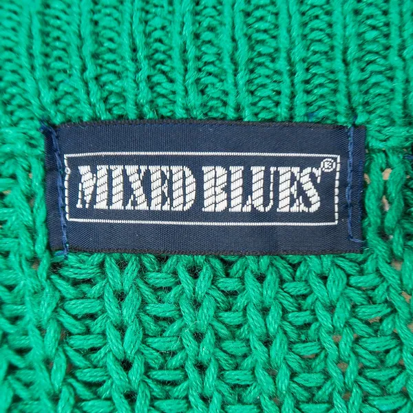 Vintage 80s Green Chunky Knit Cardigan Sweater - Image 6