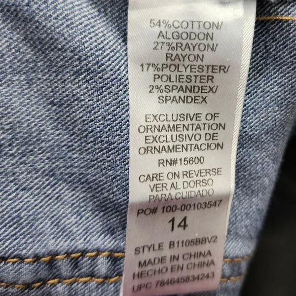 Democracy Womens Ab solution‎ Blue Denim Wash Stretch Slimming Skinny Jeans 14 - Image 3