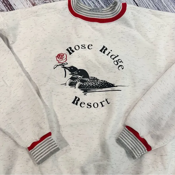 Vintage “Rose Ridge Resort” Loon Crewneck Sweatshirt - Image 2