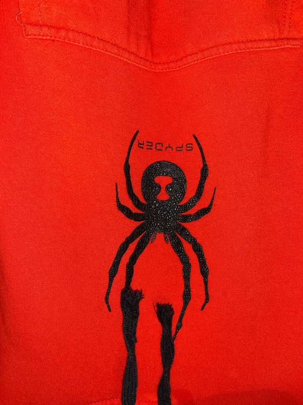 Spyder Red Graphic Hoodie Size M Pullover Sweatshirt - Image 6