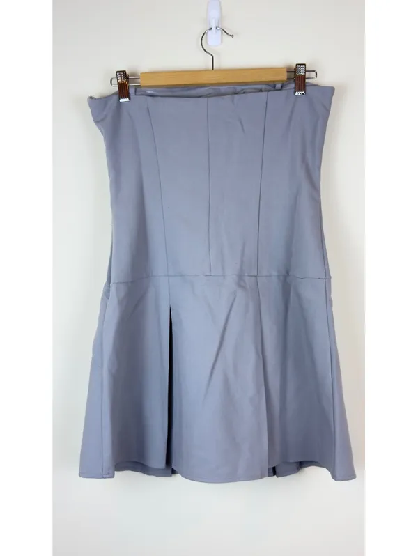 Abercrombie & Fitch NWT Gray Strapless Pleated Skort Mini Dress Y2K Size M - Image 5