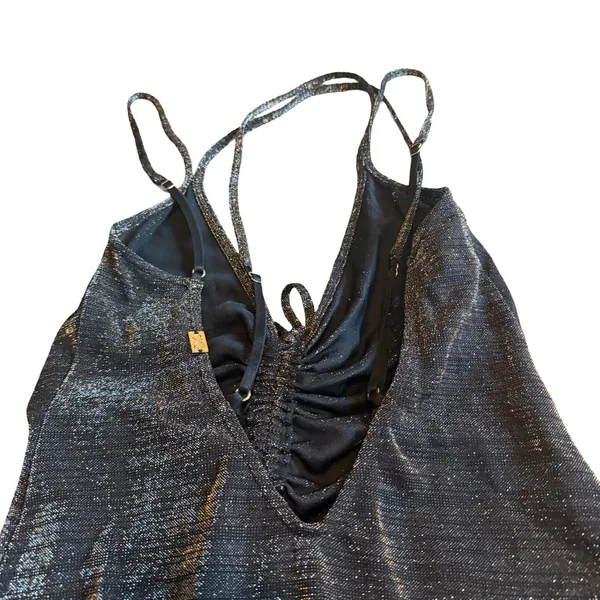 For Love & Lemons Skivvies Spaghetti Strap Sparkle Mini Dress Nightie Sz Small - Image 7