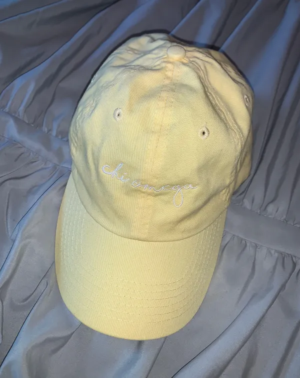 Chi Omega Baseball Hat Yellow - Image 2